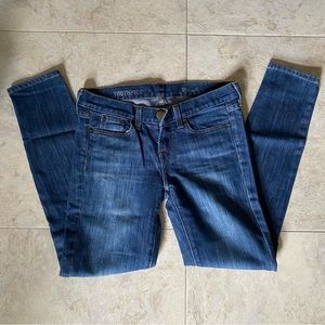 J. Crew Dark Wash Toothpick Jeans ankle